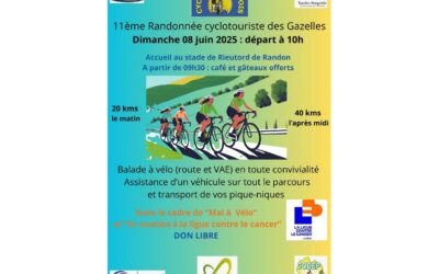 🚴♀Randonnée des Gazelles samedi 8 juin 2025