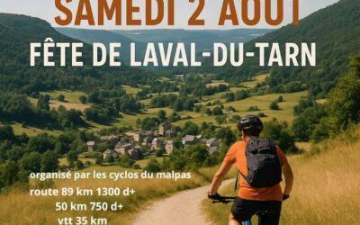 🚵🚴 Rando Laval du Tarn Samedi 2 août  2025