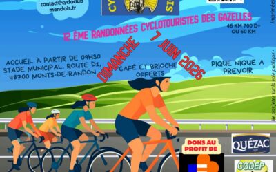 🚴♀Randonnée des Gazelles samedi 7 juin 2026