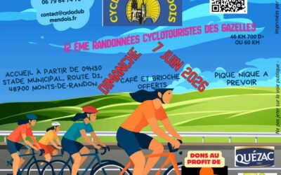 🚴♀Randonnée des Gazelles samedi 7 juin 2026