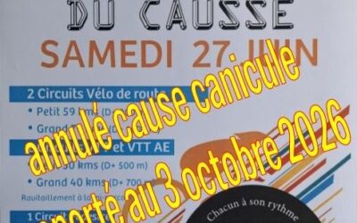 🚵🚴 Rando cyclo du causse 27 juin 2026