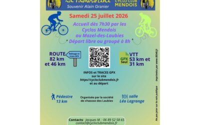 🚵🚴🚶  La Tamburlini Samedi 25 juillet 2026