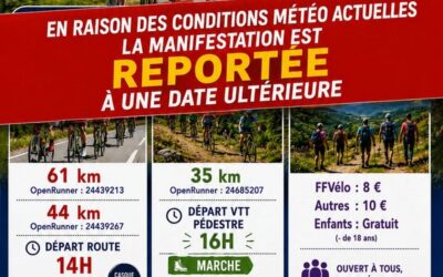 🚵🚴 Rando Laval du Tarn Samedi 1er août  2026 reportée